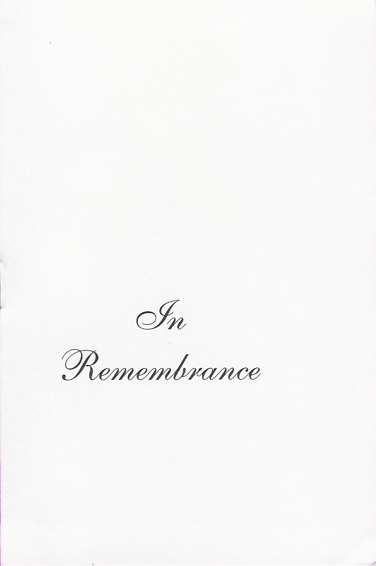 In Remembrance