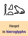 hieroglyphics for Heqet
